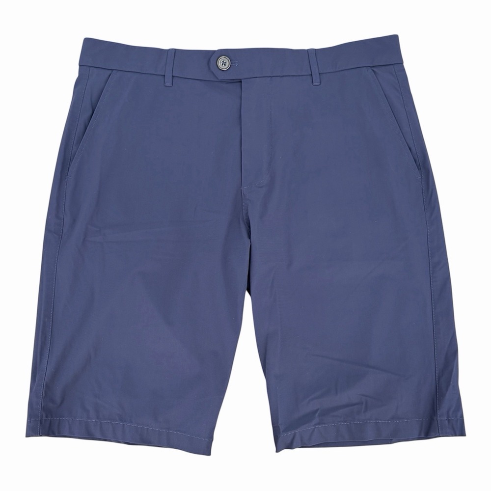 Greyson Golf Shorts Montauk Italian Polyamide 34 x 10 Navy Blue Flat Front